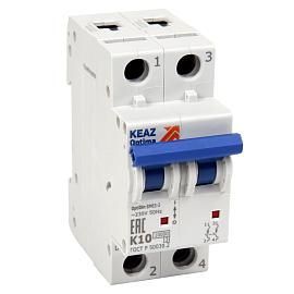 Выключатель автоматический 16А 1П+N двухполюсный характеристика K 10кА OptiDin BM63-2NK16-10-УХЛ3 262745 КЭАЗ от поставщика КабельСпецСтрой