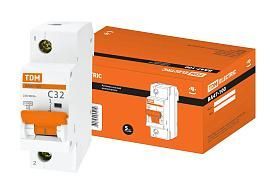 Выключатель автоматический 32А 1П однополюсный характеристика C 10кА ВА47-100 SQ0207-0049 TDM от поставщика КабельСпецСтрой