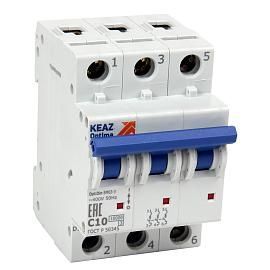 Выключатель автоматический 25А 3П трехполюсный характеристика Z 6kA BM63-3Z25-ОМ4-РЕГ OptiDin 235807 КЭАЗ от поставщика КабельСпецСтрой
