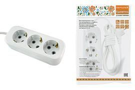 Удлинитель народный УН03 3 гнезда, 7 метров, с/з, ПВС 3х0,75мм2 10А/250В SQ1303-1043 TDM от поставщика КабельСпецСтрой