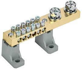 Шина N «ноль» на двух угловых изоляторах 200А ШНИ-10х18-12-L2-С IEK от поставщика КабельСпецСтрой