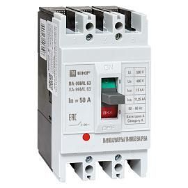 Выключатель автоматический 50А 3П трехполюсный ВА-99МL 15кА Basic mccb99-63-50mI EKF от поставщика КабельСпецСтрой Выключатель автоматический 50А 3П трехполюсный ВА-99МL 15кА Basic mccb99-63-50mI EKF от поставщика КабельСпецСтрой